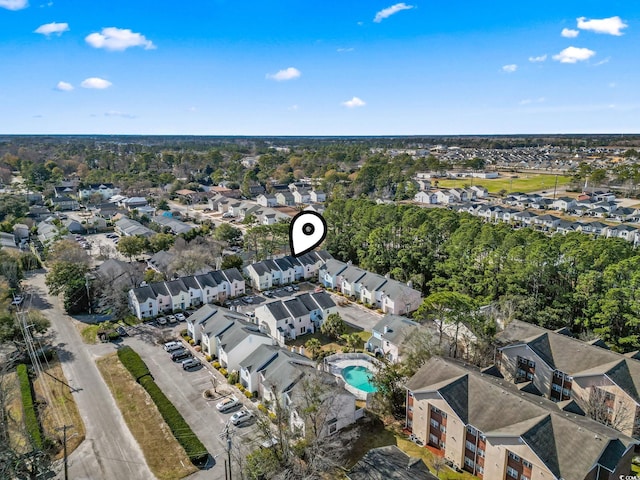 6703 Jefferson Pl Unit B7, Myrtle Beach, SC 29572 - aerial overview of property's location featuring nearby suburban area and a pool
