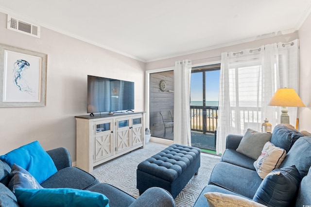 208 Ocean Blvd N Unit 226, North Myrtle Beach, SC 29582 - living area featuring ornamental molding