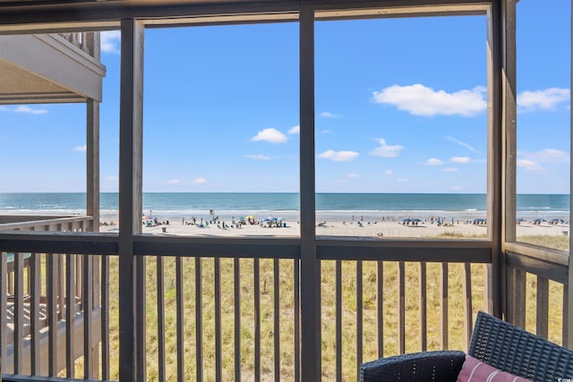 208 Ocean Blvd N Unit 226, North Myrtle Beach, SC 29582 - sunroom / solarium with view of water and beach and plenty of natural light