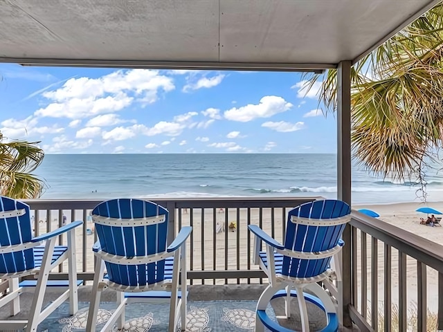 1310 N Waccamaw Dr Unit 208, Garden City Beach, SC 29576 - balcony with view of water and beach