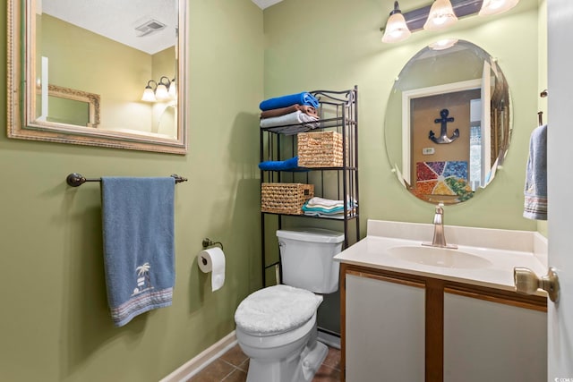 752 Tall Oaks Ct, Myrtle Beach, SC 29588 - half bath featuring toilet, tile patterned floors, vanity, baseboards, and a baseboard heating unit