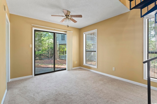 752 Tall Oaks Ct, Myrtle Beach, SC 29588 - unfurnished room featuring a ceiling fan, carpet flooring, a textured ceiling, and baseboards