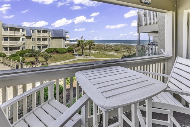 9660 Shore Dr Unit 208, Myrtle Beach, SC 29572 - balcony featuring a water view