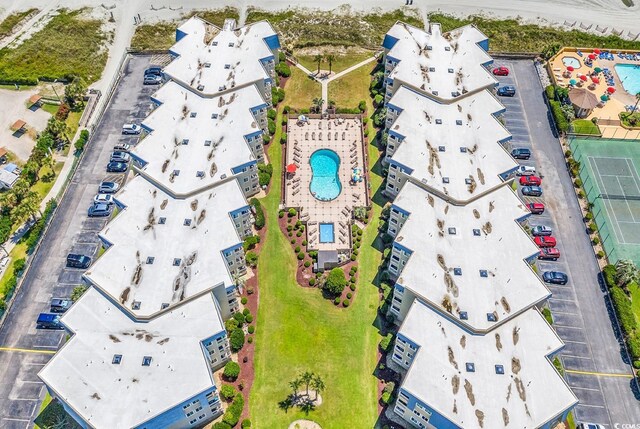 9660 Shore Dr Unit 208, Myrtle Beach, SC 29572 - drone / aerial view of a pool