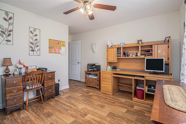 95 Timber Run Dr, Georgetown, SC 29440 - office space with wood finished floors and ceiling fan