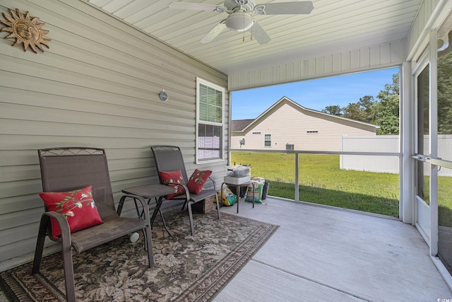 95 Timber Run Dr, Georgetown, SC 29440 - sunroom featuring ceiling fan