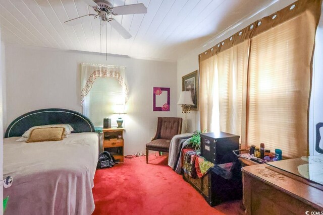 404 13th Ave S, Myrtle Beach, SC 29577 - carpeted bedroom featuring a ceiling fan