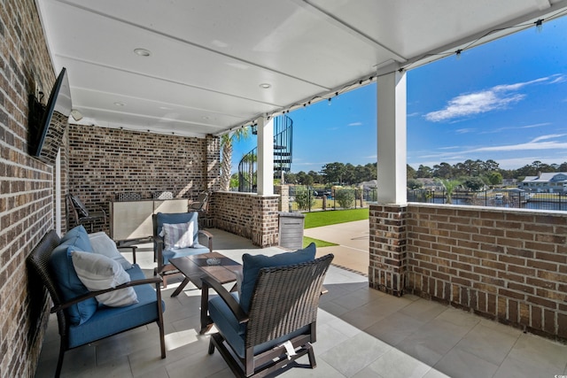 208 W Palms Dr, Myrtle Beach, SC 29579 - view of patio / terrace featuring an outdoor living space