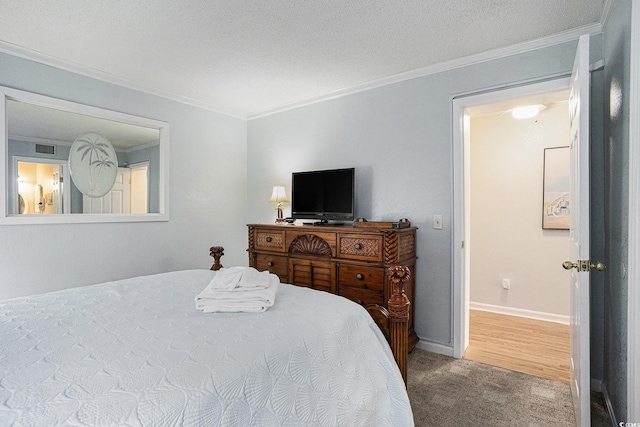 5905 S Kings Hwy Unit A518, Myrtle Beach, SC 29575 - bedroom featuring crown molding, carpet, and baseboards