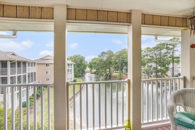 1900 Duffy St Unit H-8, North Myrtle Beach, SC 29582 - balcony featuring a water view and a wall mounted AC