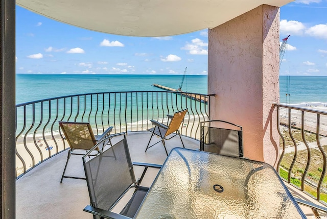 2500 N Ocean Blvd Unit 1102, Myrtle Beach, SC 29577 - balcony featuring a water view