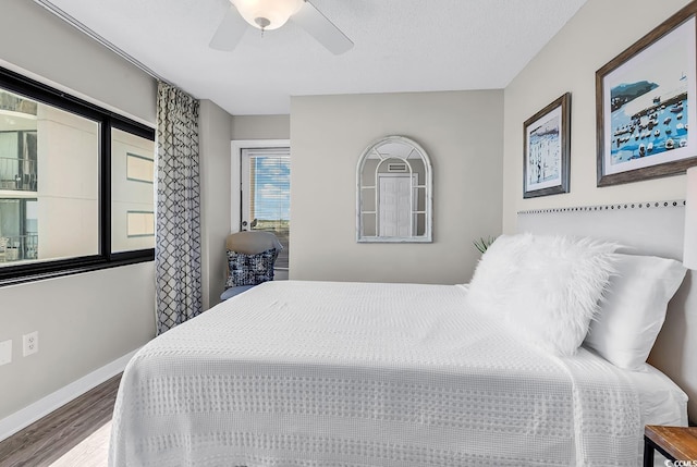 2500 N Ocean Blvd Unit 1102, Myrtle Beach, SC 29577 - bedroom featuring wood finished floors and ceiling fan