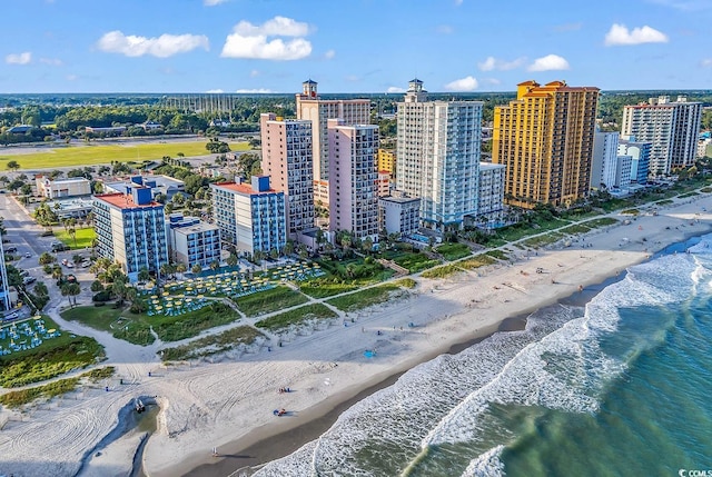 2500 N Ocean Blvd Unit 1102, Myrtle Beach, SC 29577 - aerial view of waterfront with a beach