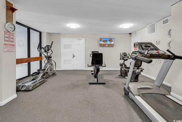 2500 N Ocean Blvd Unit 1102, Myrtle Beach, SC 29577 - workout area with baseboards and carpet flooring