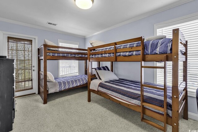 113-A Vista Dr, Garden City Beach, SC 29576 - carpeted bedroom with ornamental molding