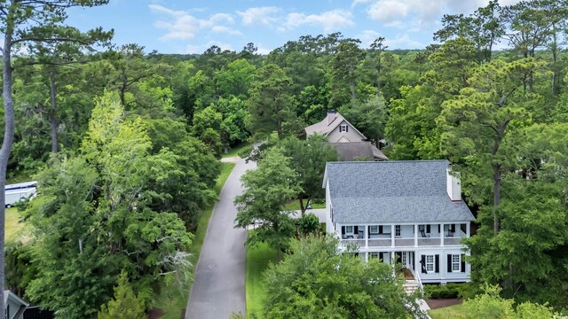 9 Winnowing Way, Pawleys Island, SC 29585 - bird's eye view of a heavily wooded area
