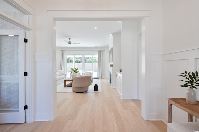 2729 Long Ave, Conway, SC 29526 - hallway featuring light wood-style floors and a decorative wall