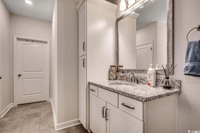 3091 Viceroy Loop, Little River, SC 29566 - bathroom featuring vanity, baseboards, and recessed lighting