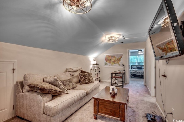 3091 Viceroy Loop, Little River, SC 29566 - living room with vaulted ceiling and light carpet