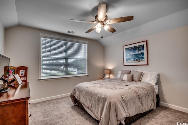 3091 Viceroy Loop, Little River, SC 29566 - carpeted bedroom featuring lofted ceiling, baseboards, and ceiling fan