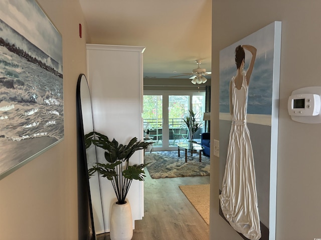 415 Ocean Creek Dr Unit 2117, Myrtle Beach, SC 29572 - hallway featuring wood finished floors