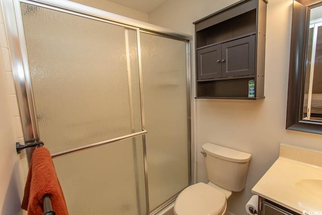 18 Pine Valley Ln, Surfside Beach, SC 29575 - full bathroom with vanity, toilet, and a shower stall