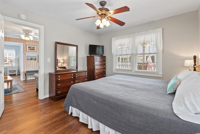 161 Easy St, Garden City Beach, SC 29576 - bedroom with wood finished floors, baseboards, and ceiling fan