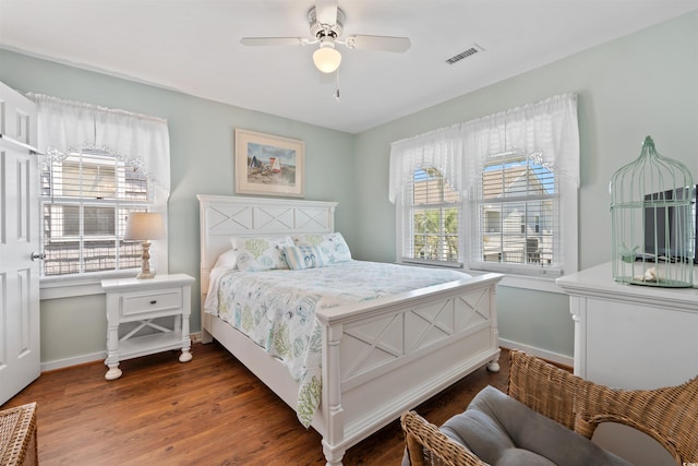 161 Easy St, Garden City Beach, SC 29576 - bedroom featuring baseboards, wood finished floors, and ceiling fan
