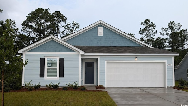 2889 Riverboat Way, Conway, SC 29526 - ranch-style house with driveway, a garage, and a front yard