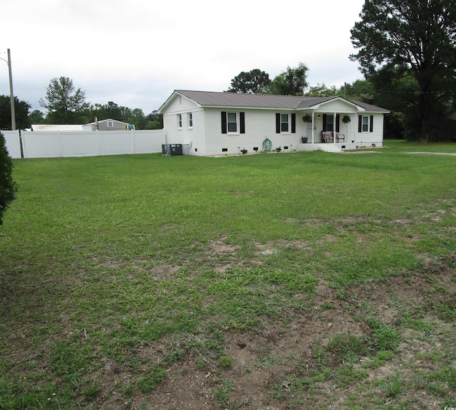 5578 Dongola Hwy, Conway, SC 29527 - rear view of property featuring crawl space, central AC, a porch, and metal roof