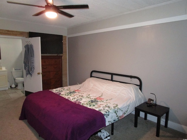 5578 Dongola Hwy, Conway, SC 29527 - bedroom featuring carpet floors, ensuite bathroom, and a ceiling fan
