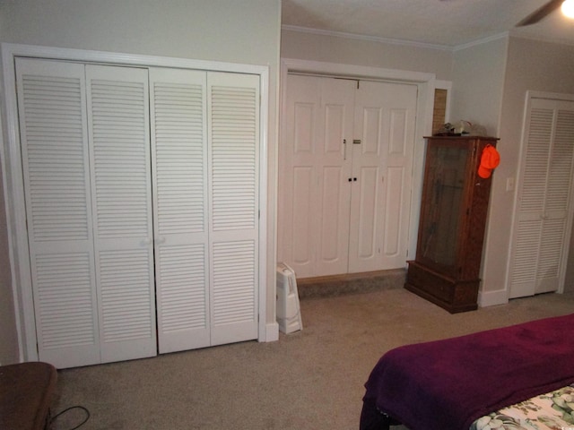 5578 Dongola Hwy, Conway, SC 29527 - bedroom with carpet floors, ornamental molding, baseboards, and ceiling fan