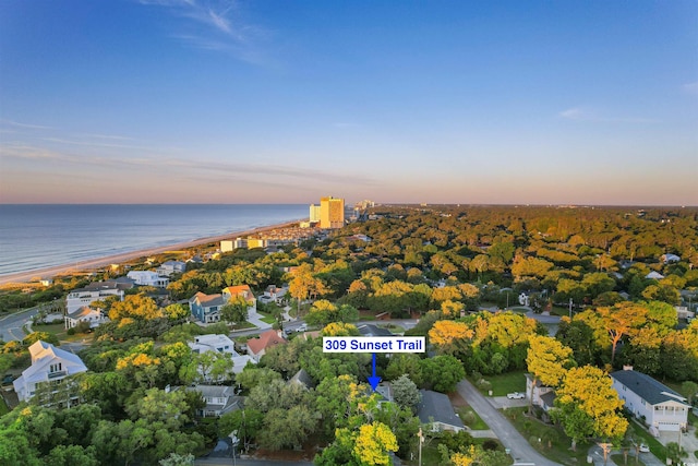 309 Sunset Trl, Myrtle Beach, SC 29577 - aerial view of property's location with expansive beach
