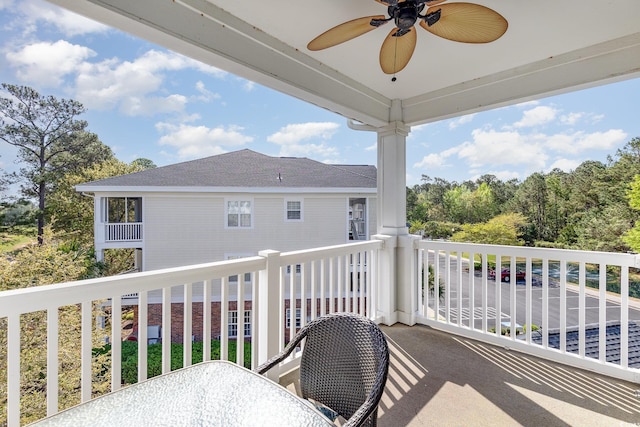 6015 Catalina Dr Unit 134, North Myrtle Beach, SC 29582 - balcony with ceiling fan