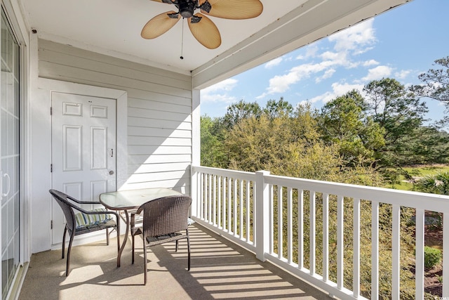 6015 Catalina Dr Unit 134, North Myrtle Beach, SC 29582 - balcony with a ceiling fan