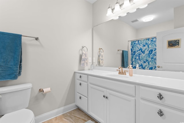 186 Ella Kinley Cir Unit 101, Myrtle Beach, SC 29588 - full bath with vanity, toilet, baseboards, tile patterned floors, and a shower with shower curtain