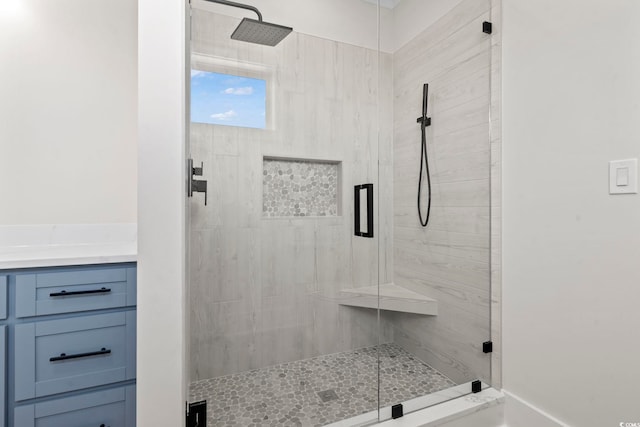 4617 Hedrick St, North Myrtle Beach, SC 29582 - bathroom with a shower stall and vanity