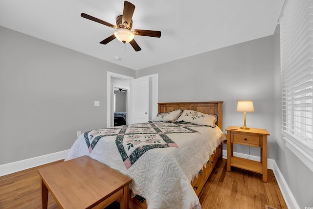 1155 Palmetto St, Georgetown, SC 29440 - bedroom with light wood-type flooring and a ceiling fan