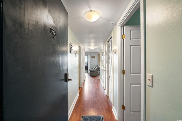 5905 S Kings Hwy Unit 242B, Myrtle Beach, SC 29575 - hallway with wood finished floors and baseboards