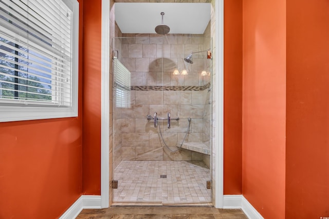 1039 Forest Dr, Conway, SC 29526 - bathroom featuring baseboards and a shower stall