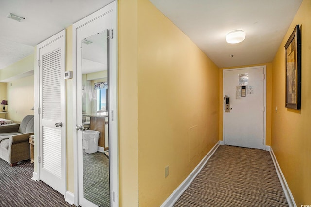 1605 S Ocean Blvd Unit 204, Myrtle Beach, SC 29577 - hall featuring carpet floors and baseboards
