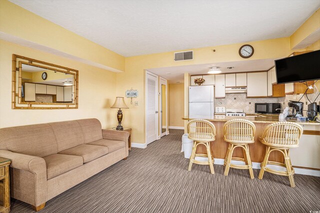 1605 S Ocean Blvd Unit 204, Myrtle Beach, SC 29577 - carpeted living area with baseboards