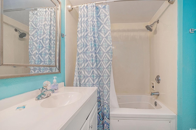 2801 S Ocean Blvd Unit 535, North Myrtle Beach, SC 29582 - bathroom with shower / bathtub combination with curtain and vanity