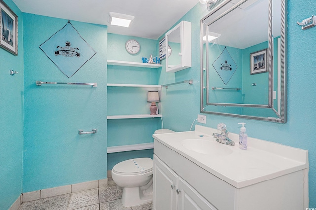 2801 S Ocean Blvd Unit 535, North Myrtle Beach, SC 29582 - bathroom with toilet, vanity, and baseboards