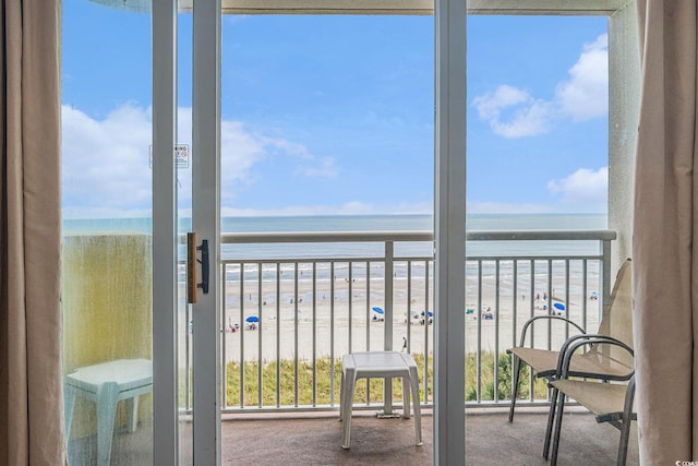 2801 S Ocean Blvd Unit 535, North Myrtle Beach, SC 29582 - balcony featuring view of water and beach