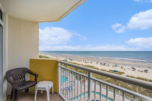 2801 S Ocean Blvd Unit 535, North Myrtle Beach, SC 29582 - balcony featuring view of water and beach