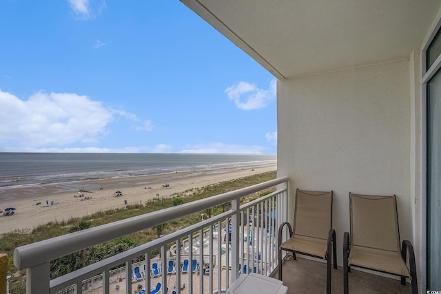 2801 S Ocean Blvd Unit 535, North Myrtle Beach, SC 29582 - balcony featuring view of water and beach