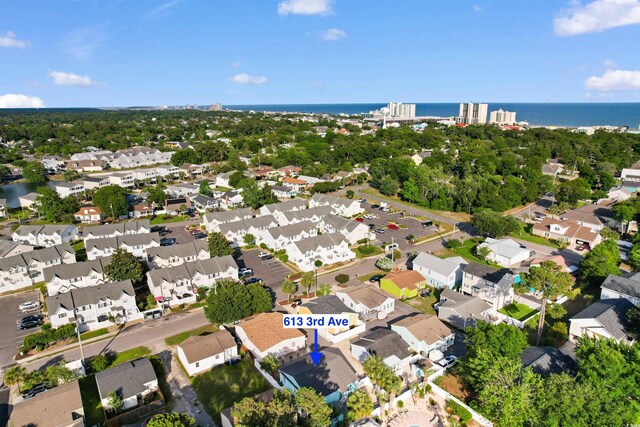 613B 3rd Ave S, North Myrtle Beach, SC 29582 - aerial perspective of suburban area featuring a large body of water