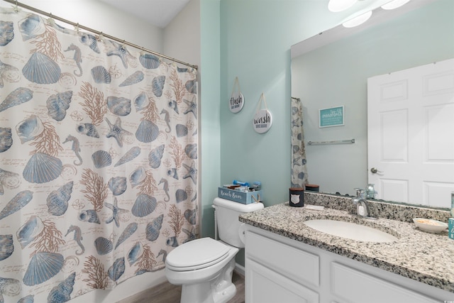 411 Mahogany Dr Unit 101, Murrells Inlet, SC 29576 - bathroom with toilet, vanity, and a shower with curtain