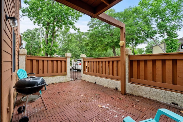 614 15th Ave S Unit 41, Surfside Beach, SC 29575 - view of patio / terrace with a gate and grilling area